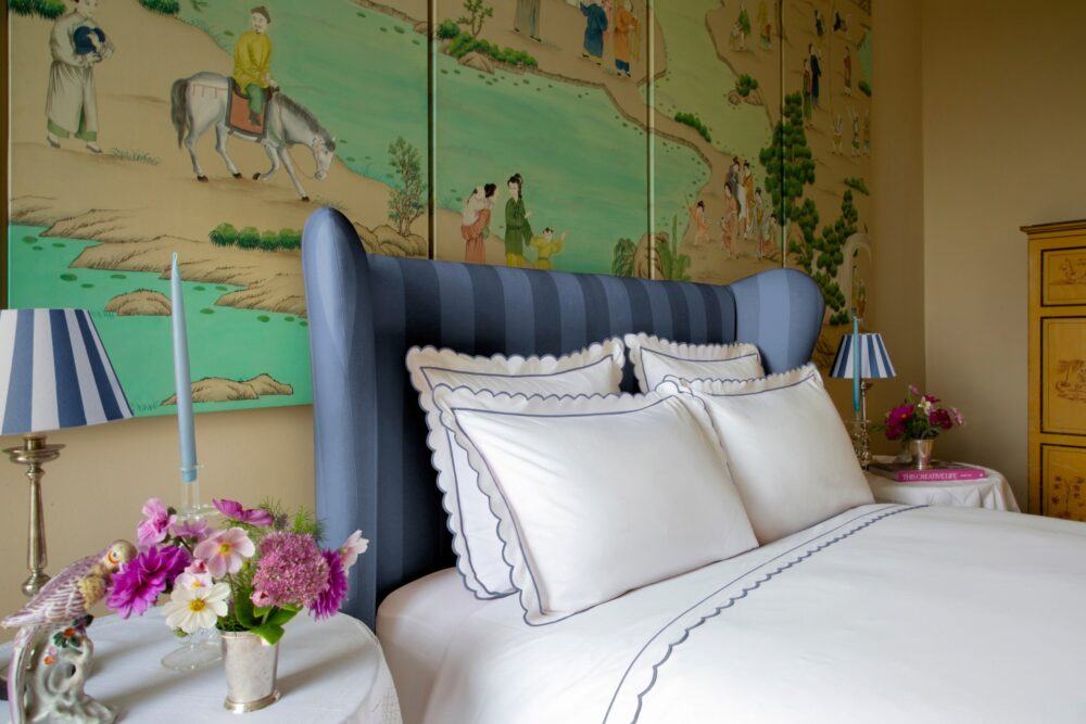 Sophie Conran Celeste divan bed in Navy Marine stripe