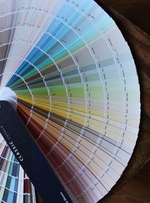 A colour swatch booklet