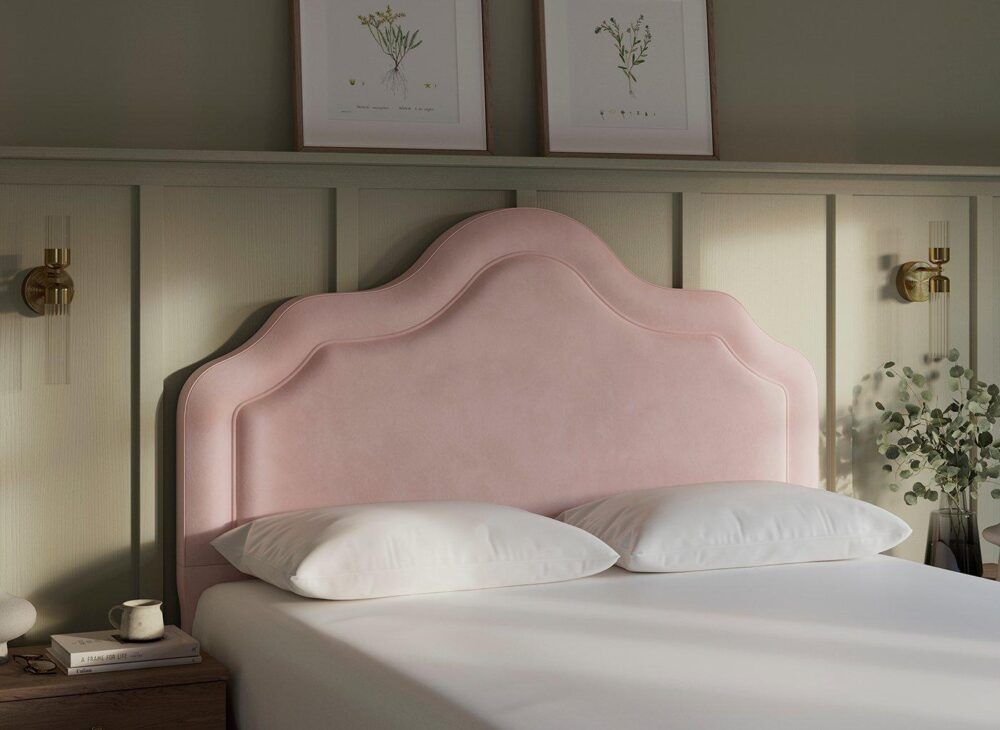 Sleepeezee Maple Headboard in pink petal colour