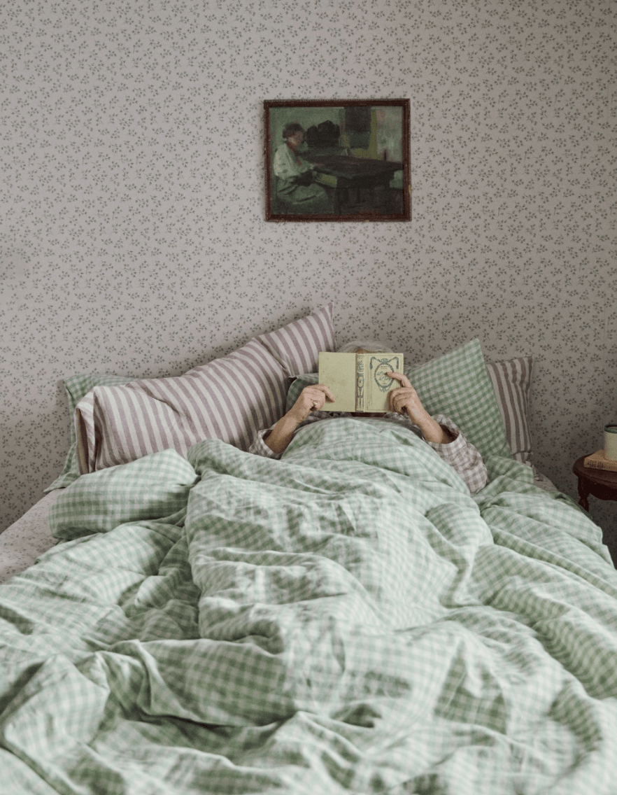 Piglet in Bed patterned bedding